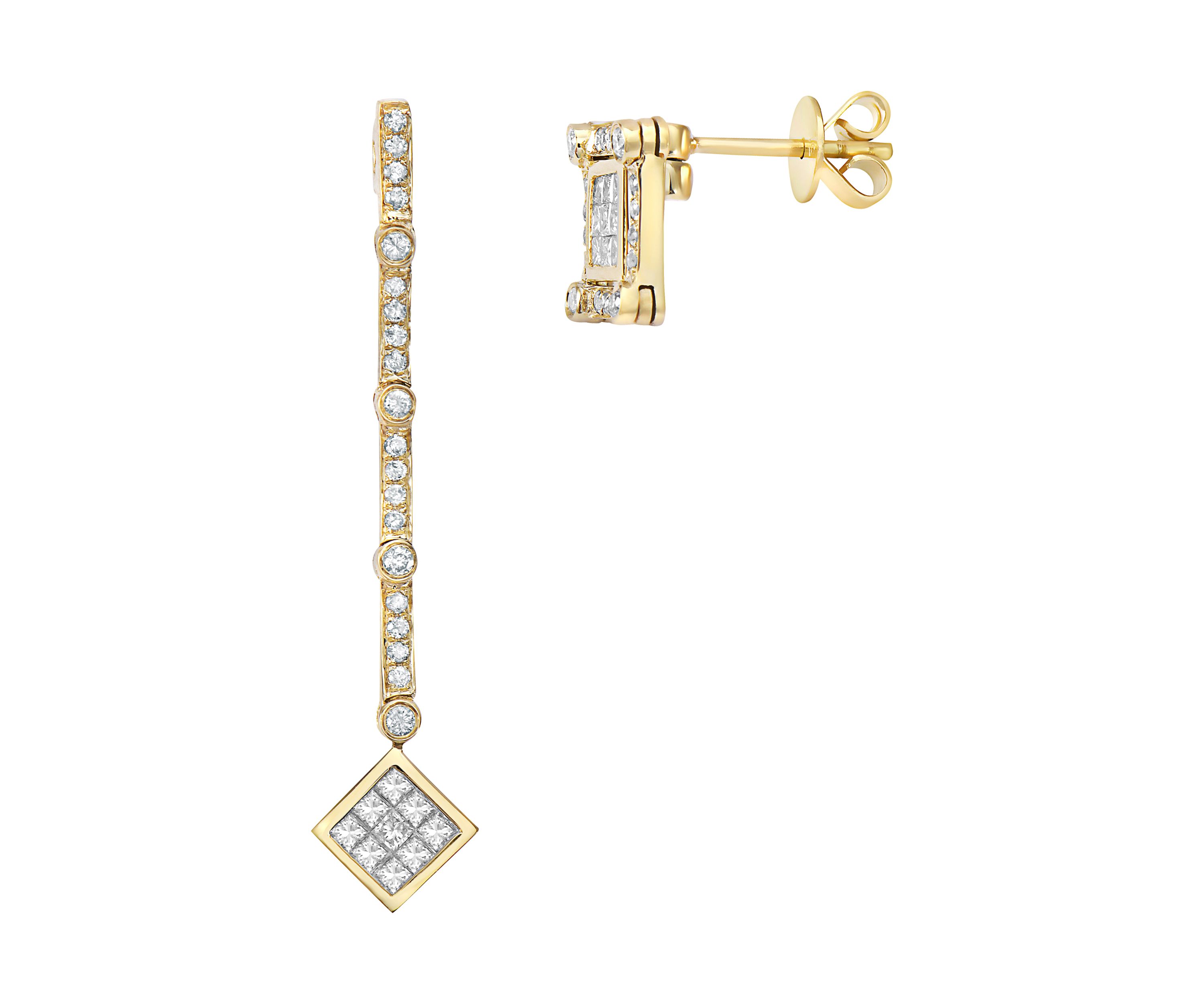 1 ct. t.w. Diamond Diversa Earrings in 14K Yellow Gold 