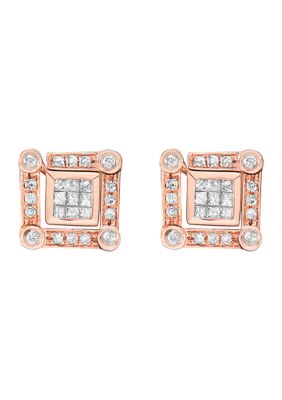 Effy 14K Rose Gold Diamond Diversa Earrings