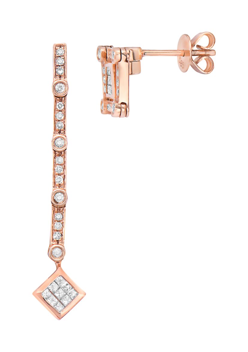 14K Rose Gold Diamond Diversa Earrings