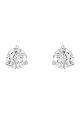 Effy 14K White Gold Diamond Stud Earrings