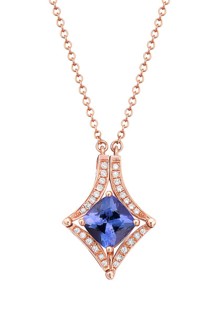 14K Rose Gold Tanzanite Diversa Necklace