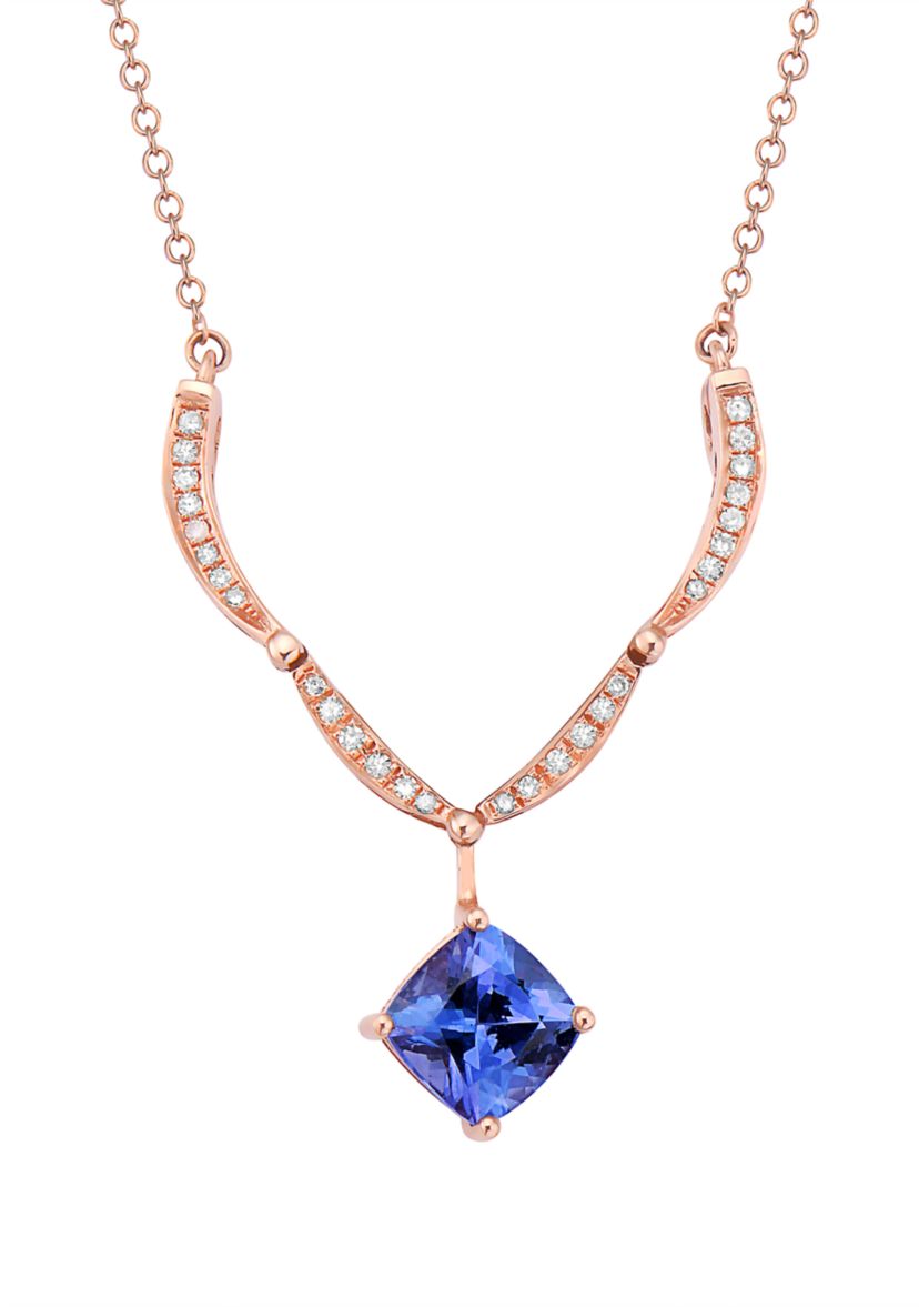14K Rose Gold Tanzanite Diversa Necklace
