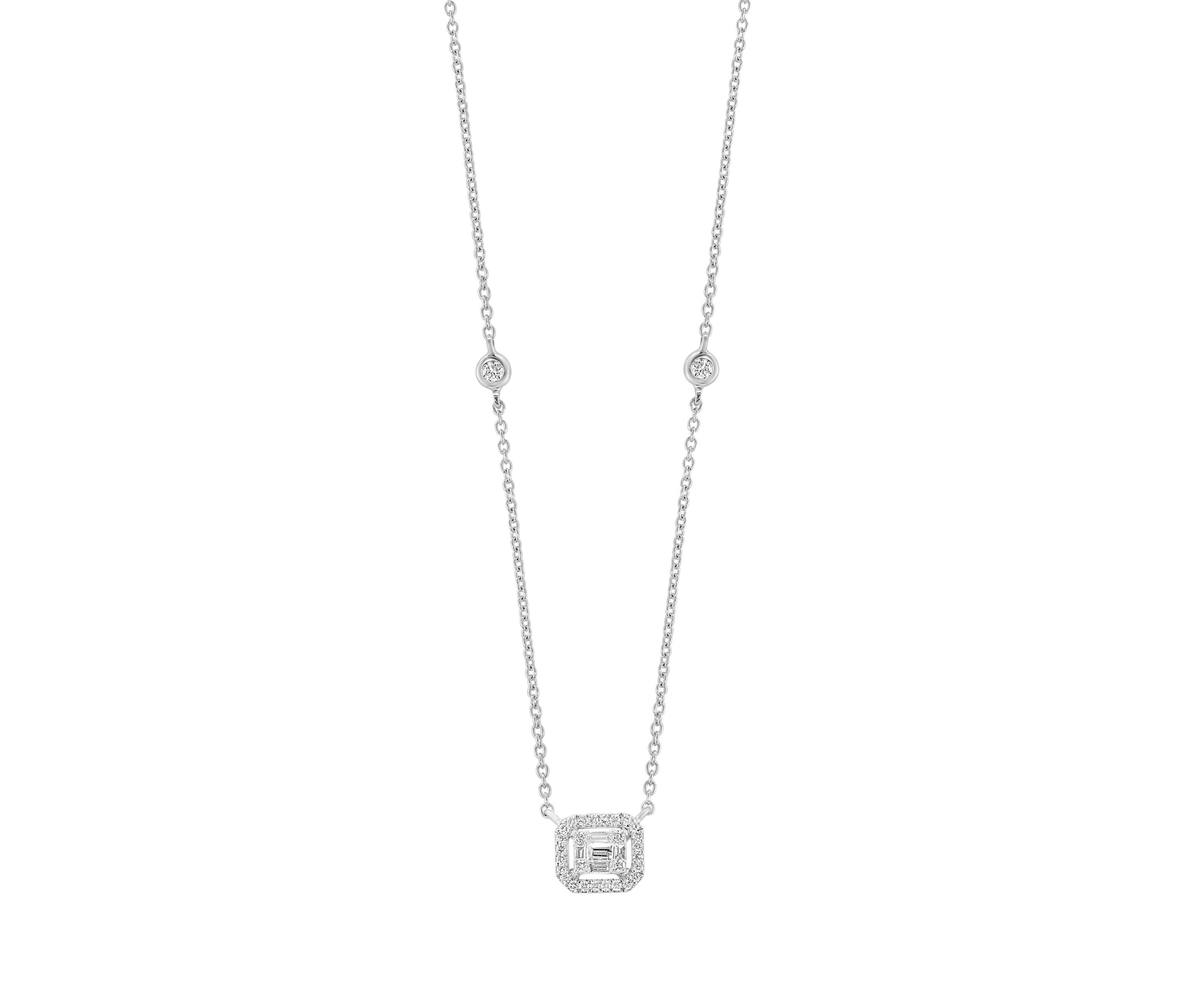 1/3 ct. t.w. Diamond Necklace in 18K White Gold 