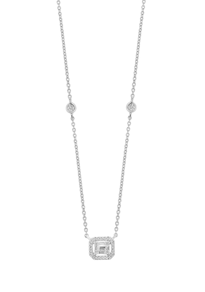 1/3 ct. t.w. Diamond Necklace in 18K White Gold 