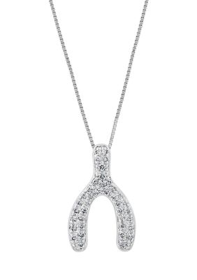 Effy 14K White Gold 1/6 Ct. T.w. Diamond Pendant Necklace