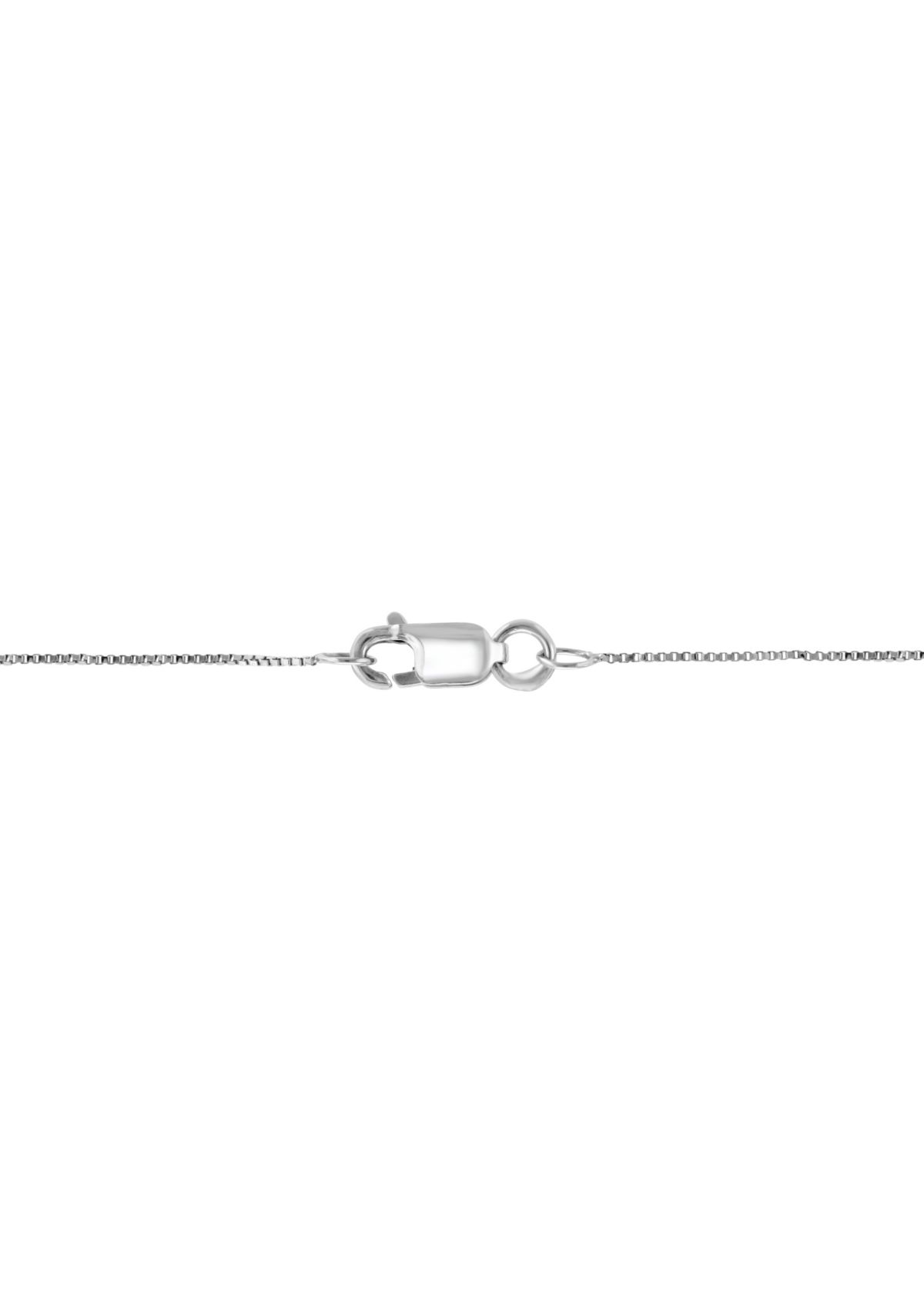 14K White Gold Diamond Pendant