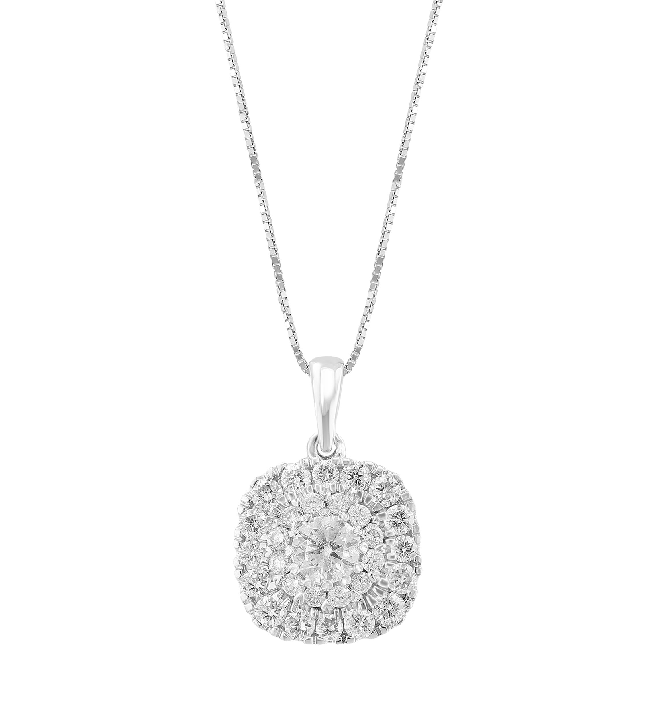 1 ct. t.w. Lab Created Diamond Pendant Necklace in 14K White Gold