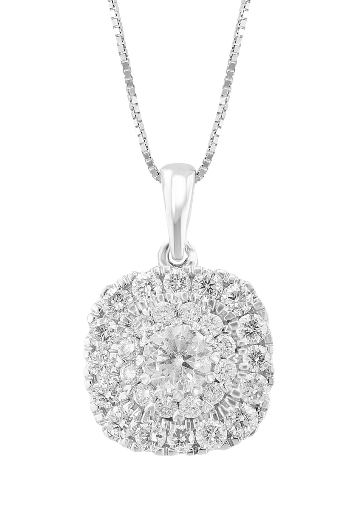 1 ct. t.w. Lab Created Diamond Pendant Necklace in 14K White Gold