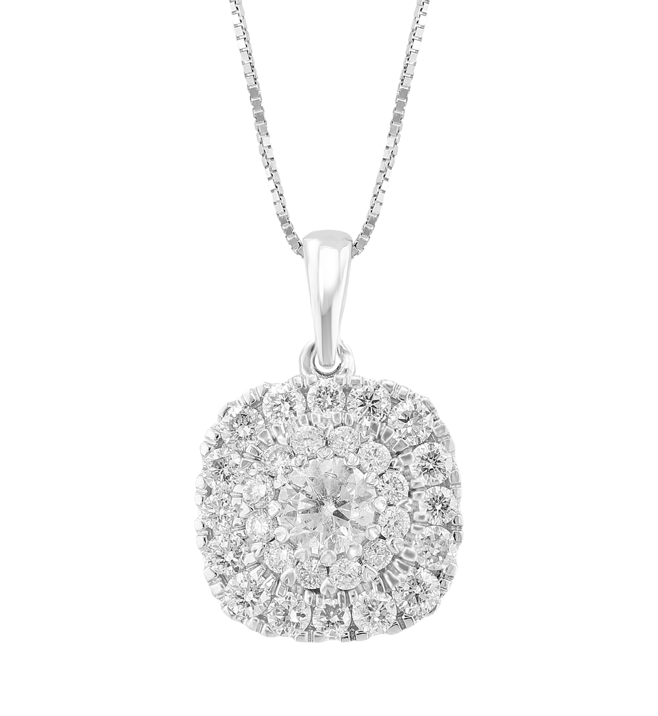 1 ct. t.w. Lab Created Diamond Pendant Necklace in 14K White Gold