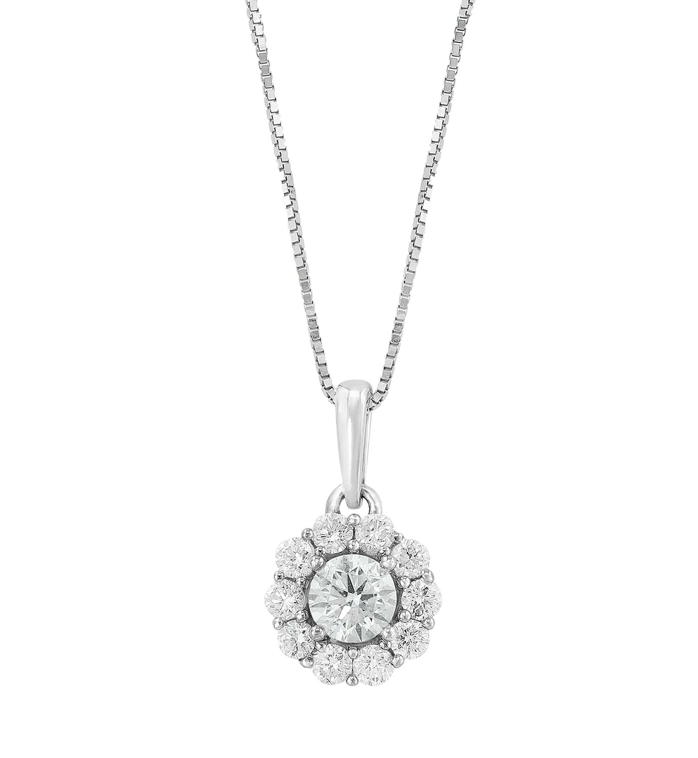 3/8 ct. t.w. Lab Created Diamond Pendant Necklace in 14K White Gold