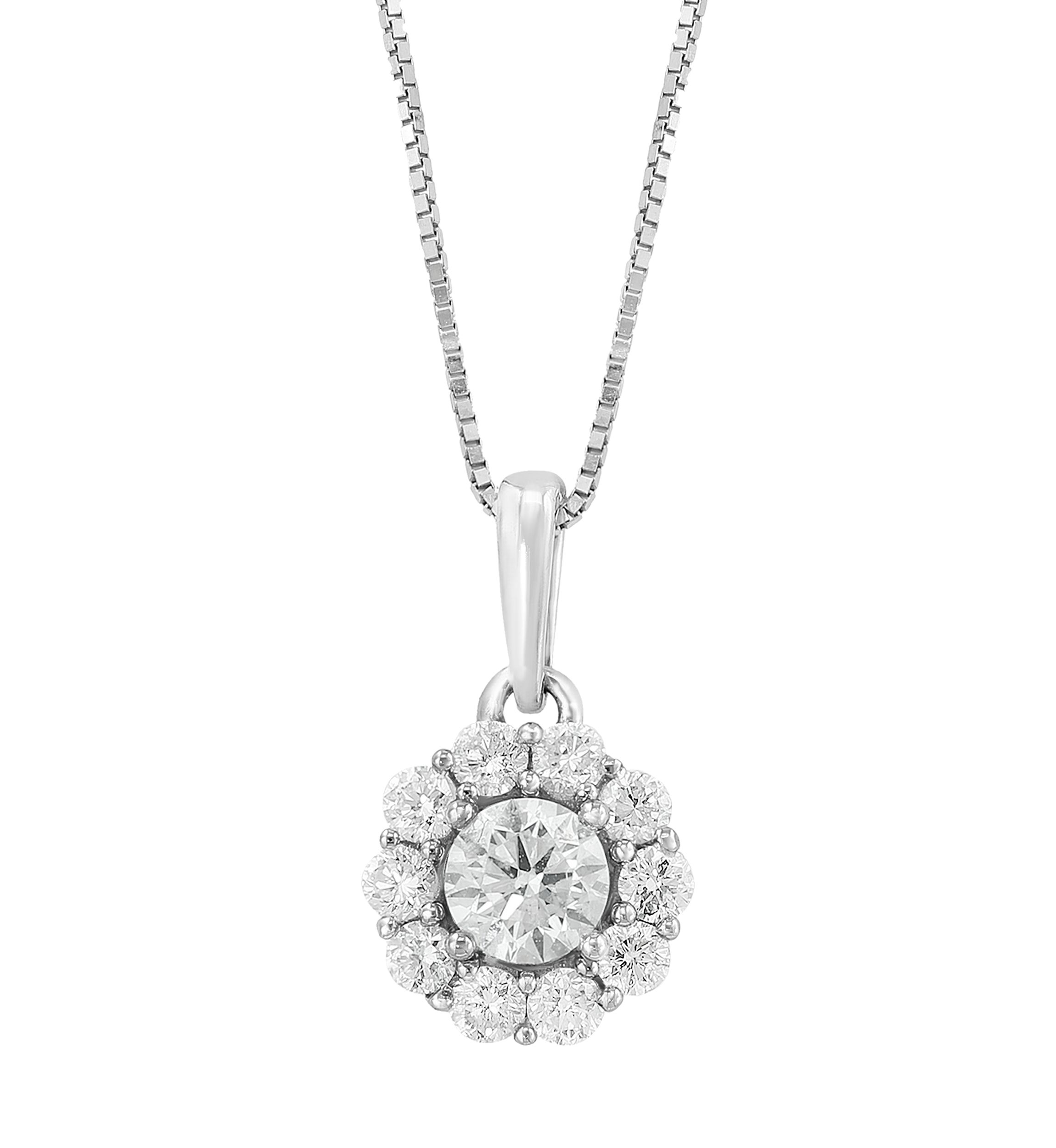 3/8 ct. t.w. Lab Created Diamond Pendant Necklace in 14K White Gold