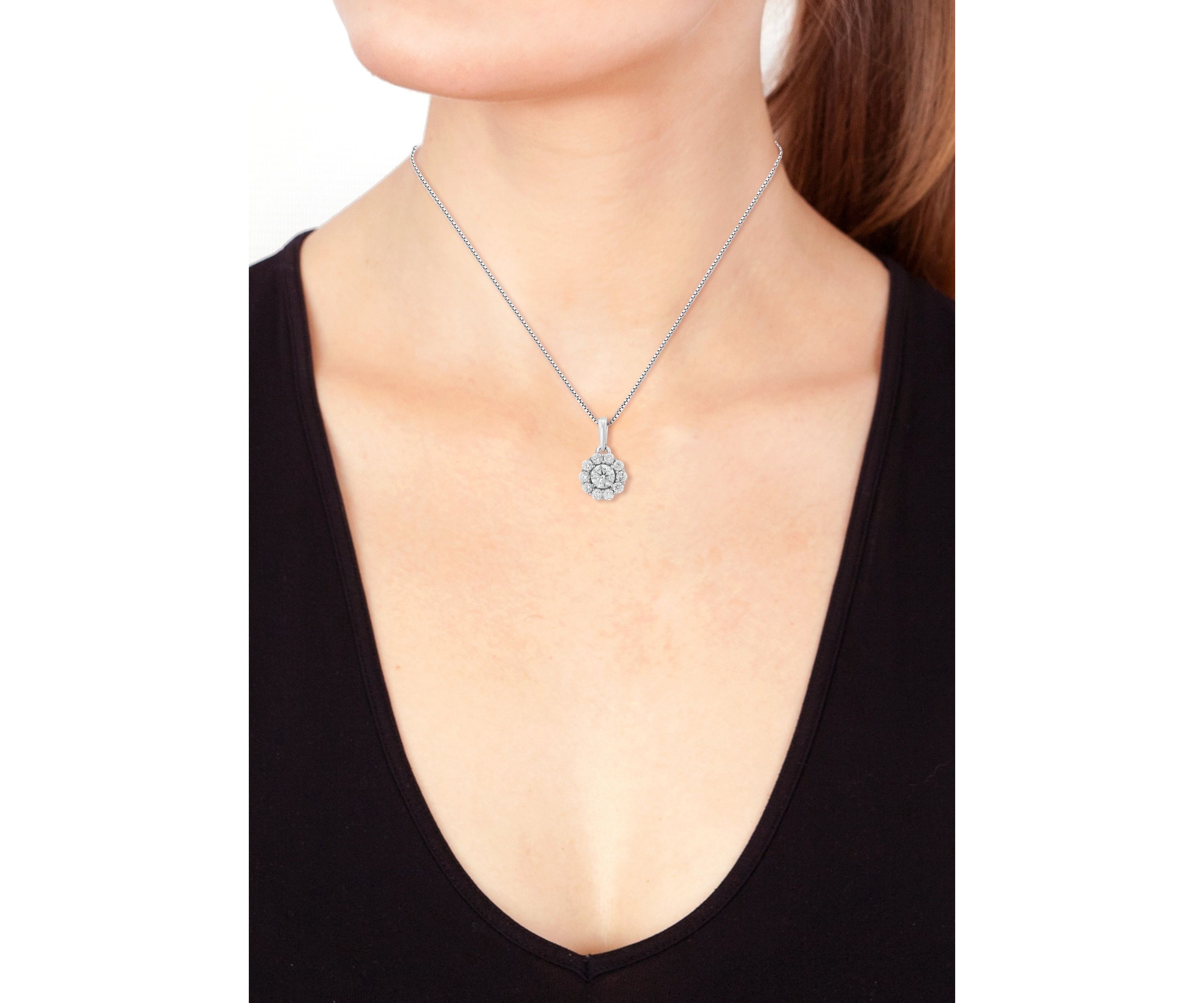 3/8 ct. t.w. Lab Created Diamond Pendant Necklace in 14K White Gold