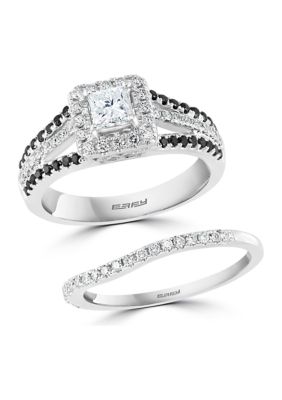 Effy® 1.05 ct. t.w. Diamond Bridal Ring Set in 14K White Gold | belk