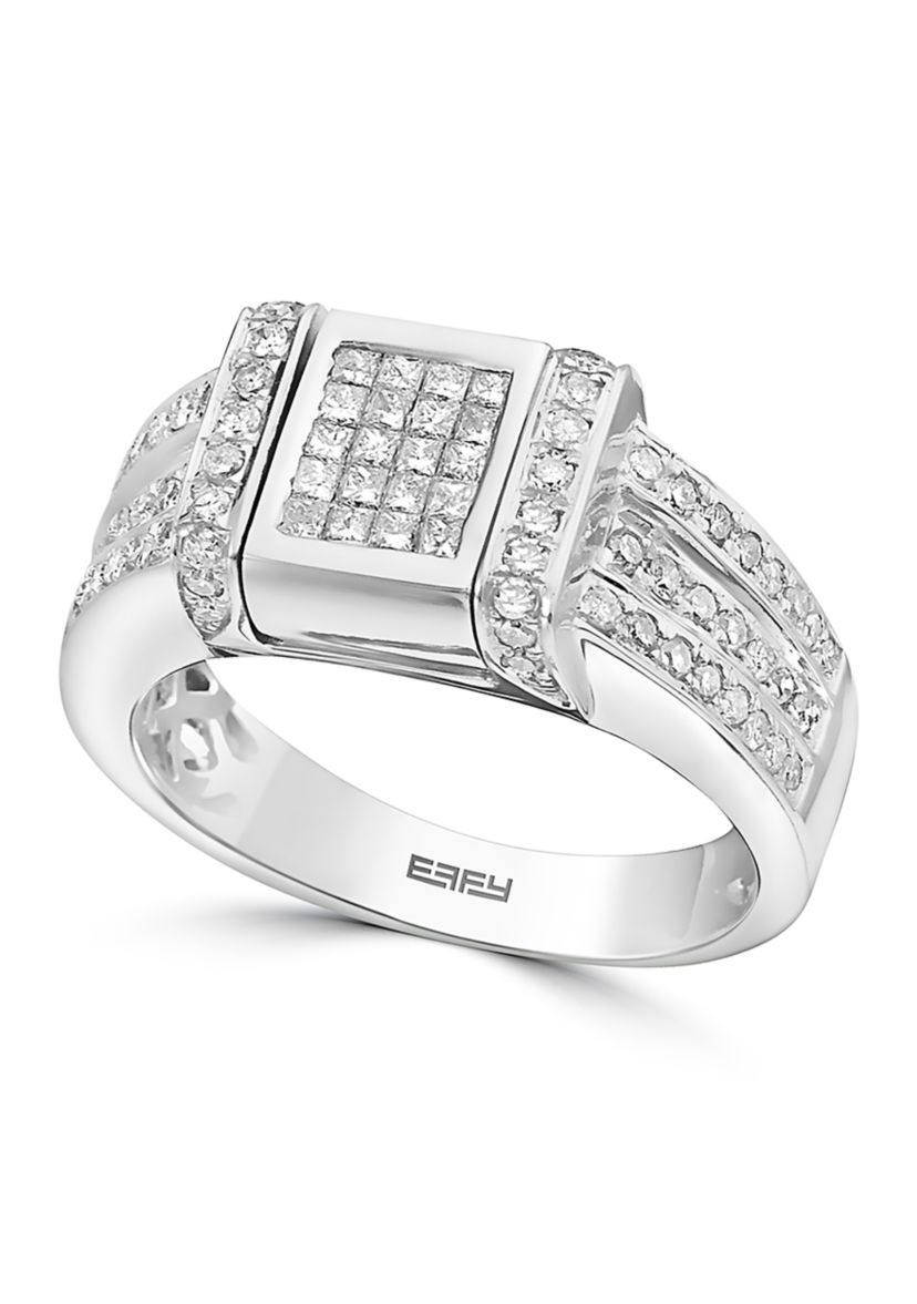 14K  White Gold Blue and White Diamond Diversa Ring