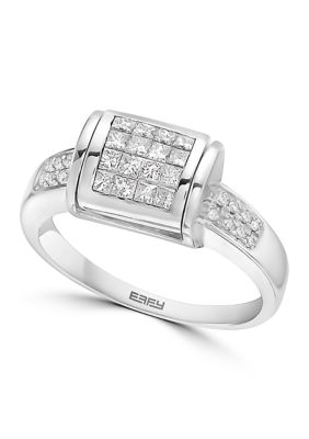 Effy 14K White Gold Black And White Diamond Diversa Ring, 7 -  0191120682693