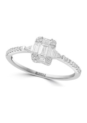 Effy 1/3 ct. t.w. Diamond Ring in 18K White Gold, 7 -  0191120686677