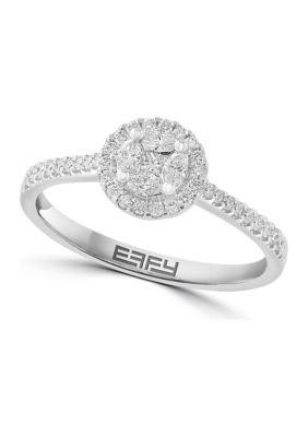 Effy 1/3 Ct. T.w. Diamond Ring In 18K White Gold