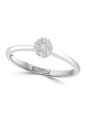 Effy 1/8 Ct. T.w. Diamond Ring In 18K White Gold