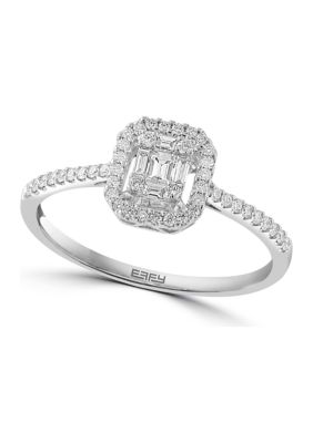 Effy 1/4 ct. t.w. Diamond Ring in 18K White Gold, 7 -  0191120704609