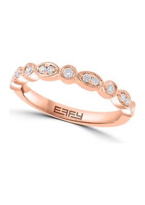 Effy 1/5 Ct. T.w. Diamond Ring In 14K Rose Gold