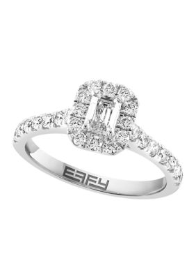 Effy 9/10 Ct. T.w. Lab Created Diamond Solitaire Ring In 14K White Gold
