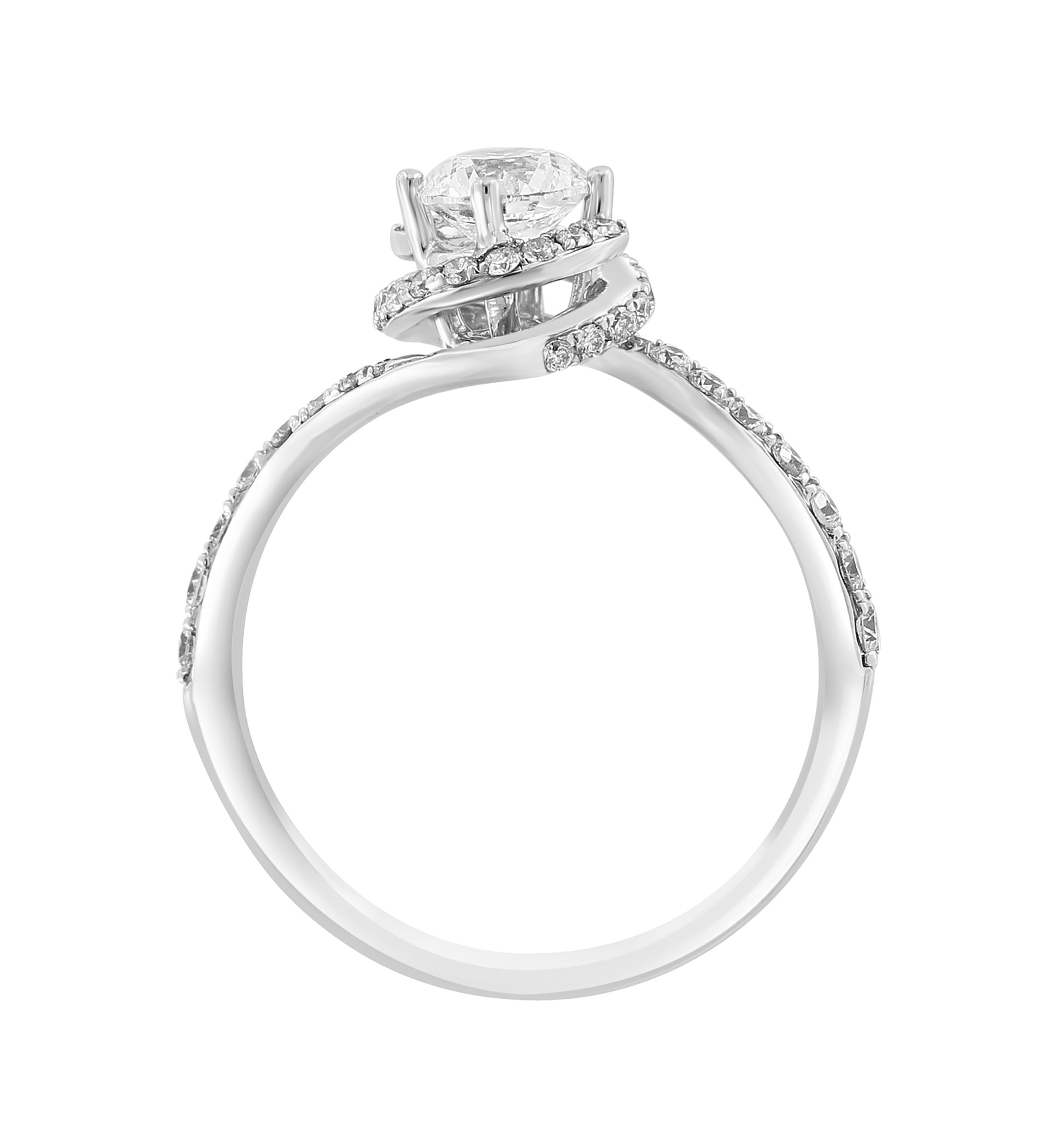 14K White Gold Diamond Ring 