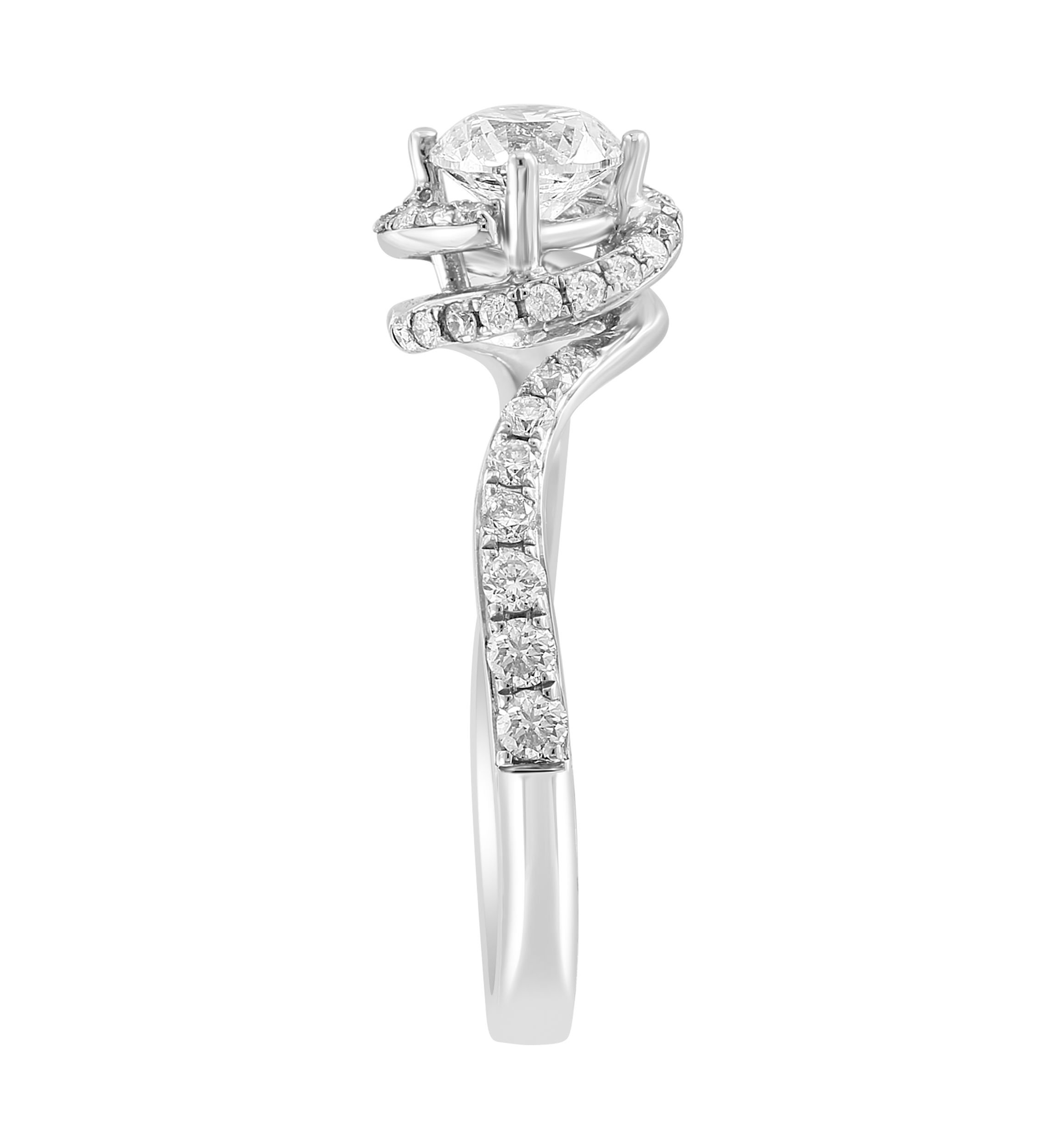 14K White Gold Diamond Ring 