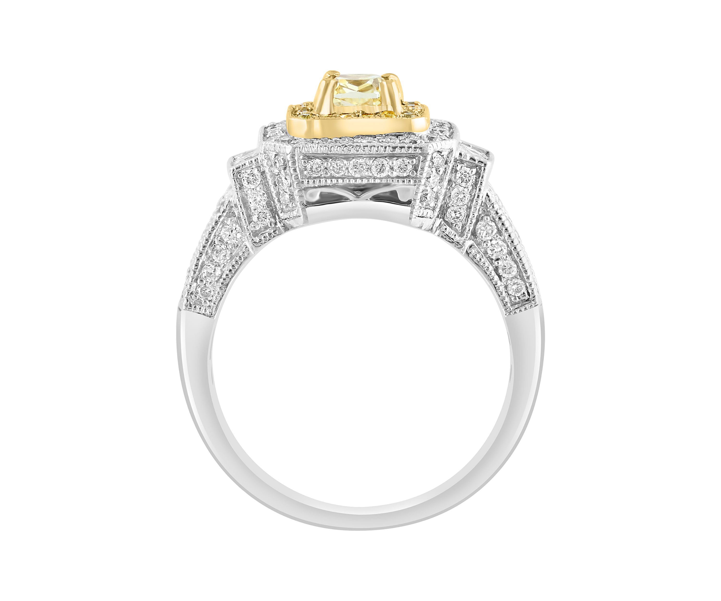 1.33 ct. t.w. Diamond Ring in 14K White and Yellow Gold
