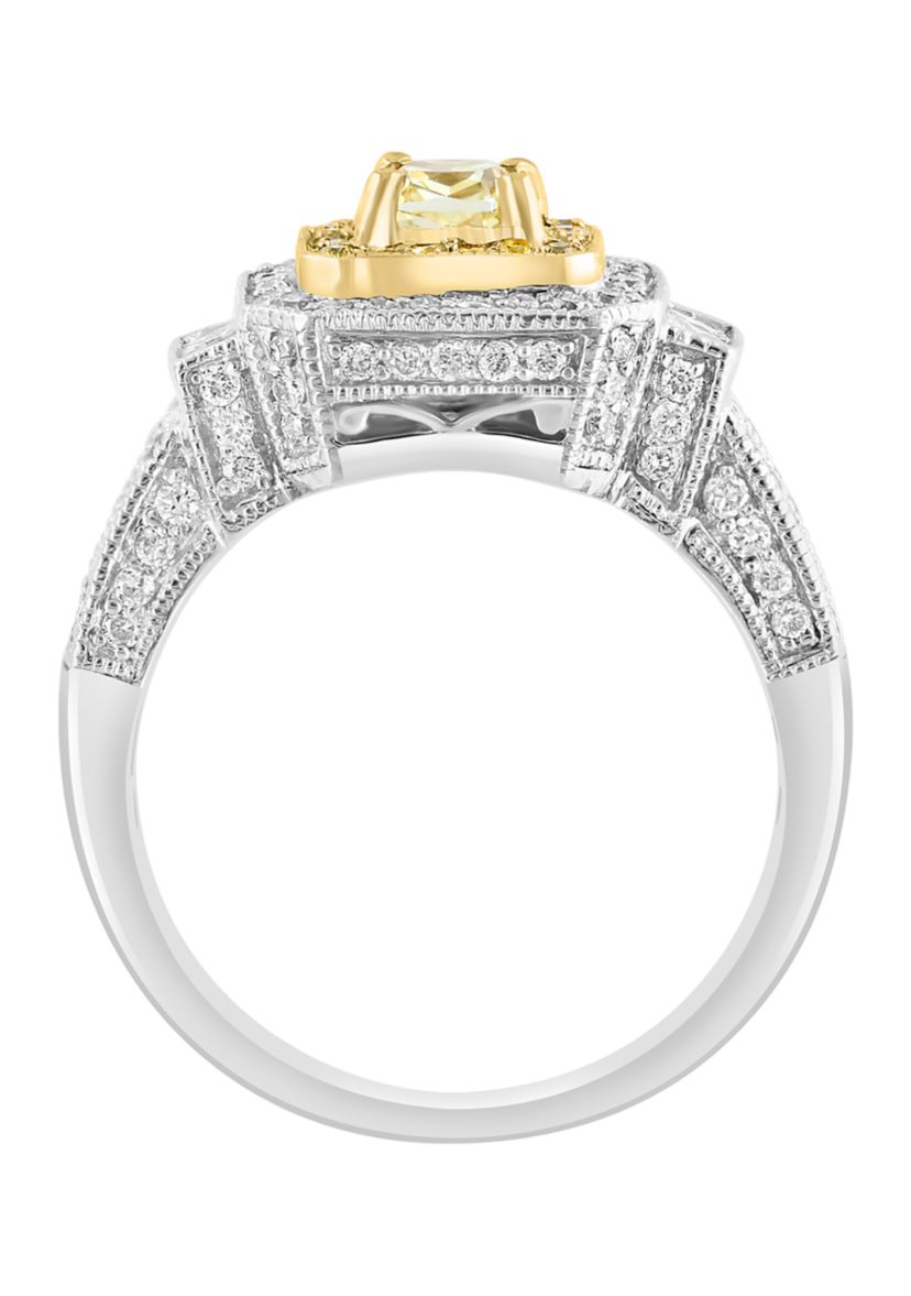 1.33 ct. t.w. Diamond Ring in 14K White and Yellow Gold