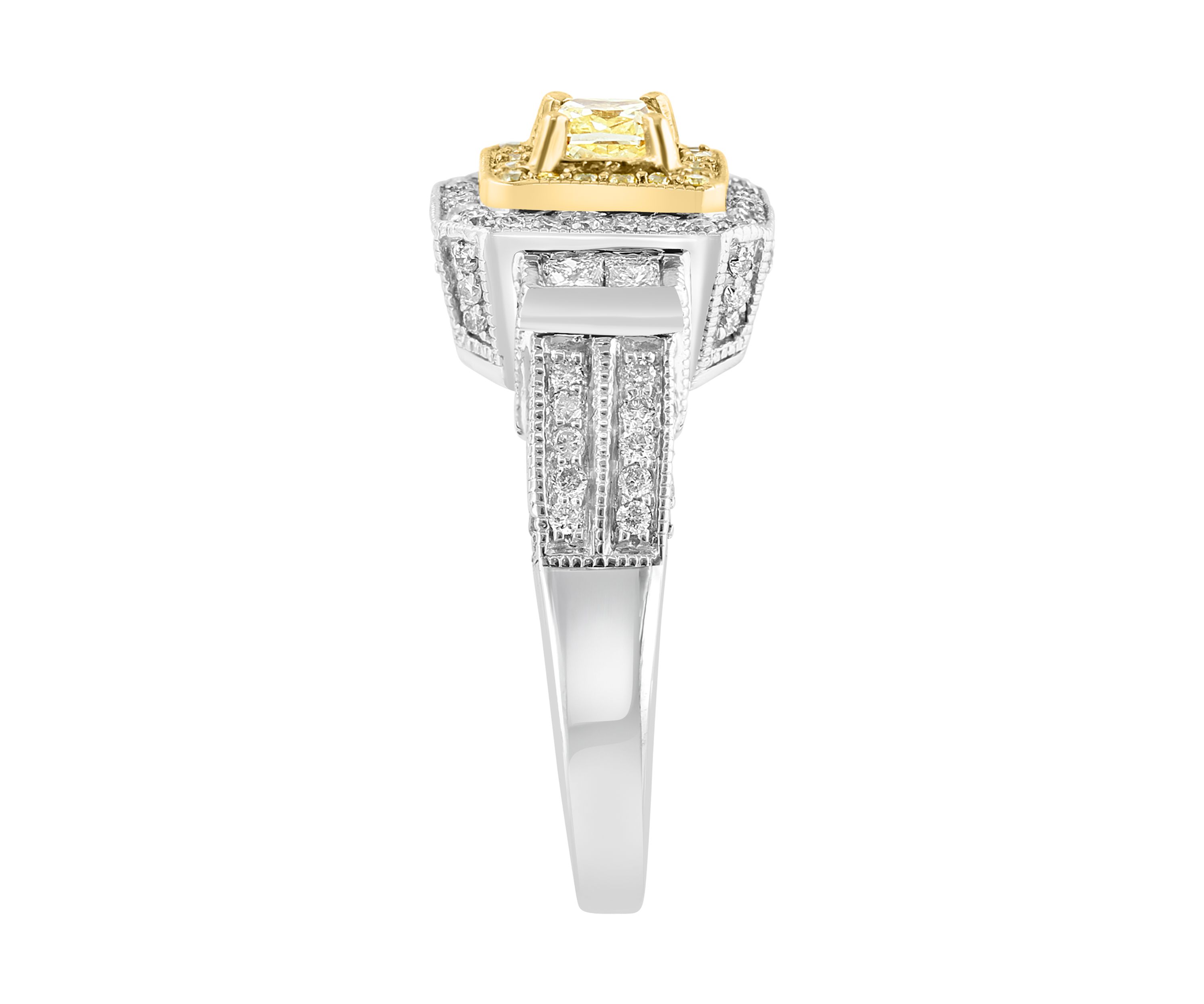 1.33 ct. t.w. Diamond Ring in 14K White and Yellow Gold