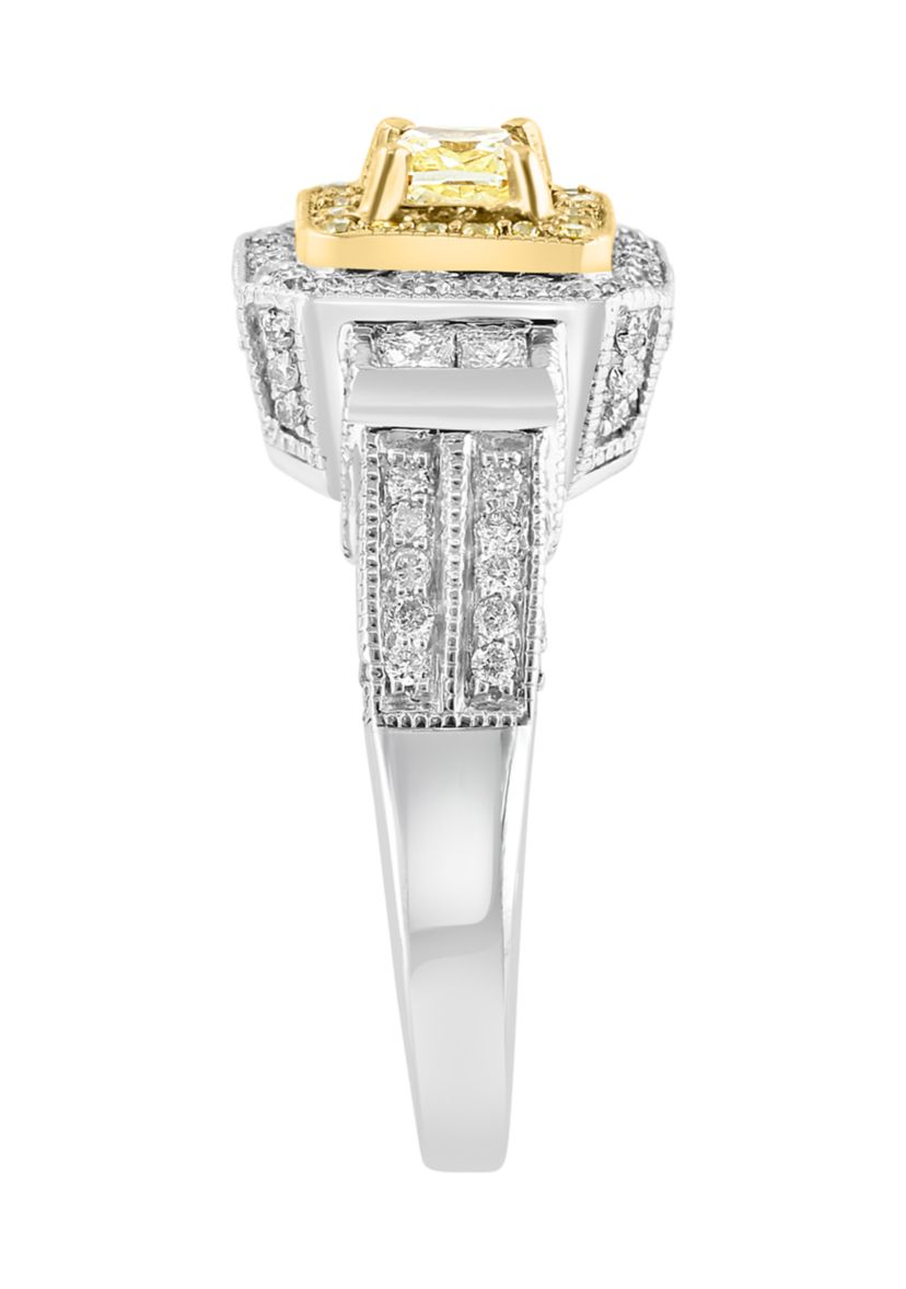 1.33 ct. t.w. Diamond Ring in 14K White and Yellow Gold