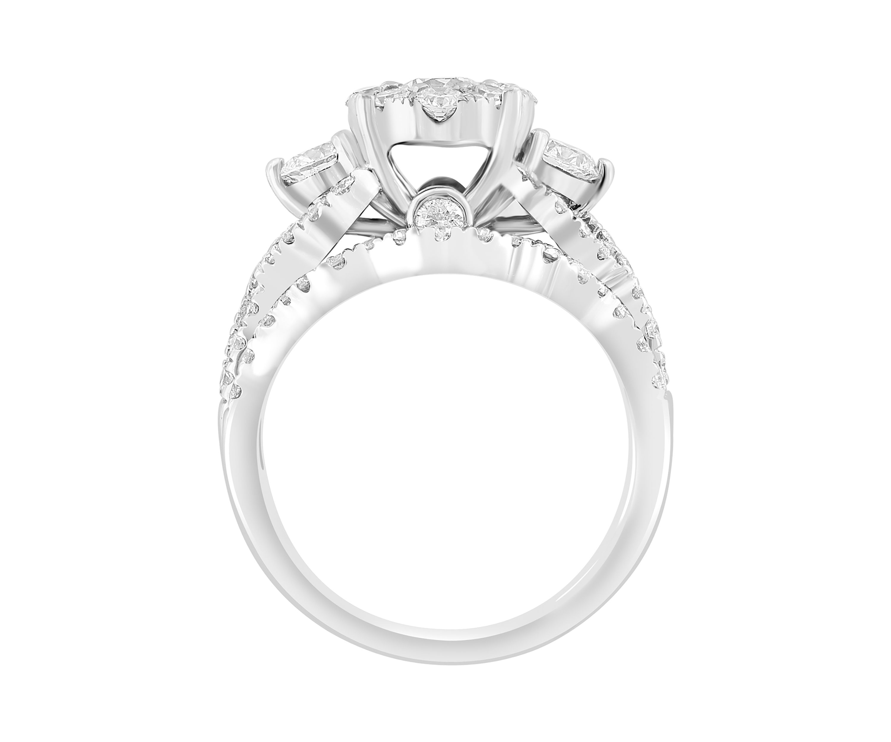  14K White Gold Diamond Set 