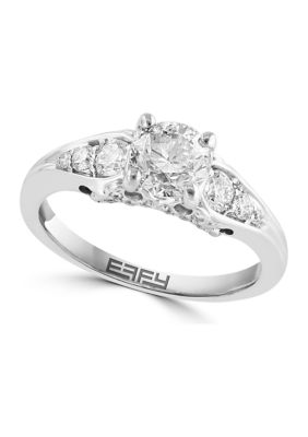 Effy 1.39 Ct. T.w. Diamond Ring In 14K White Gold