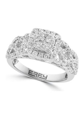Effy 1.19 Ct. T.w. Diamond Ring In 14K White Gold