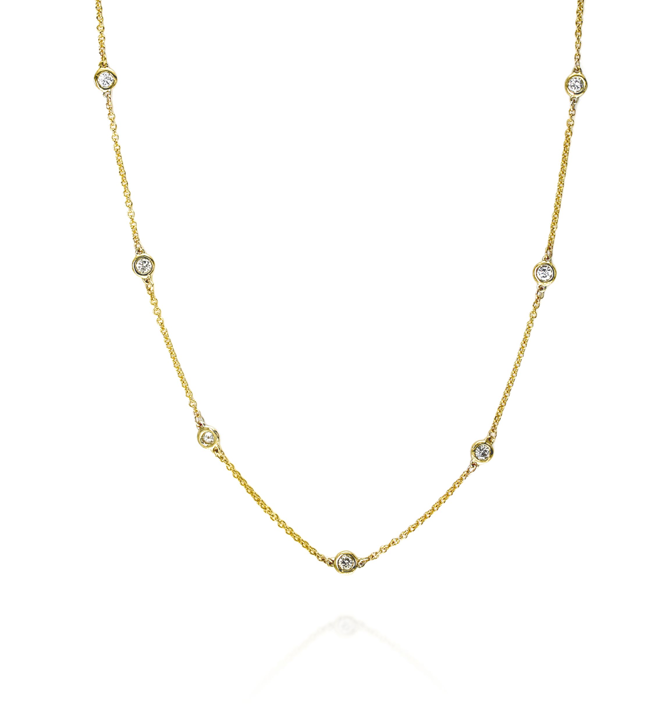 Diamond Necklace in 14K Yellow Gold