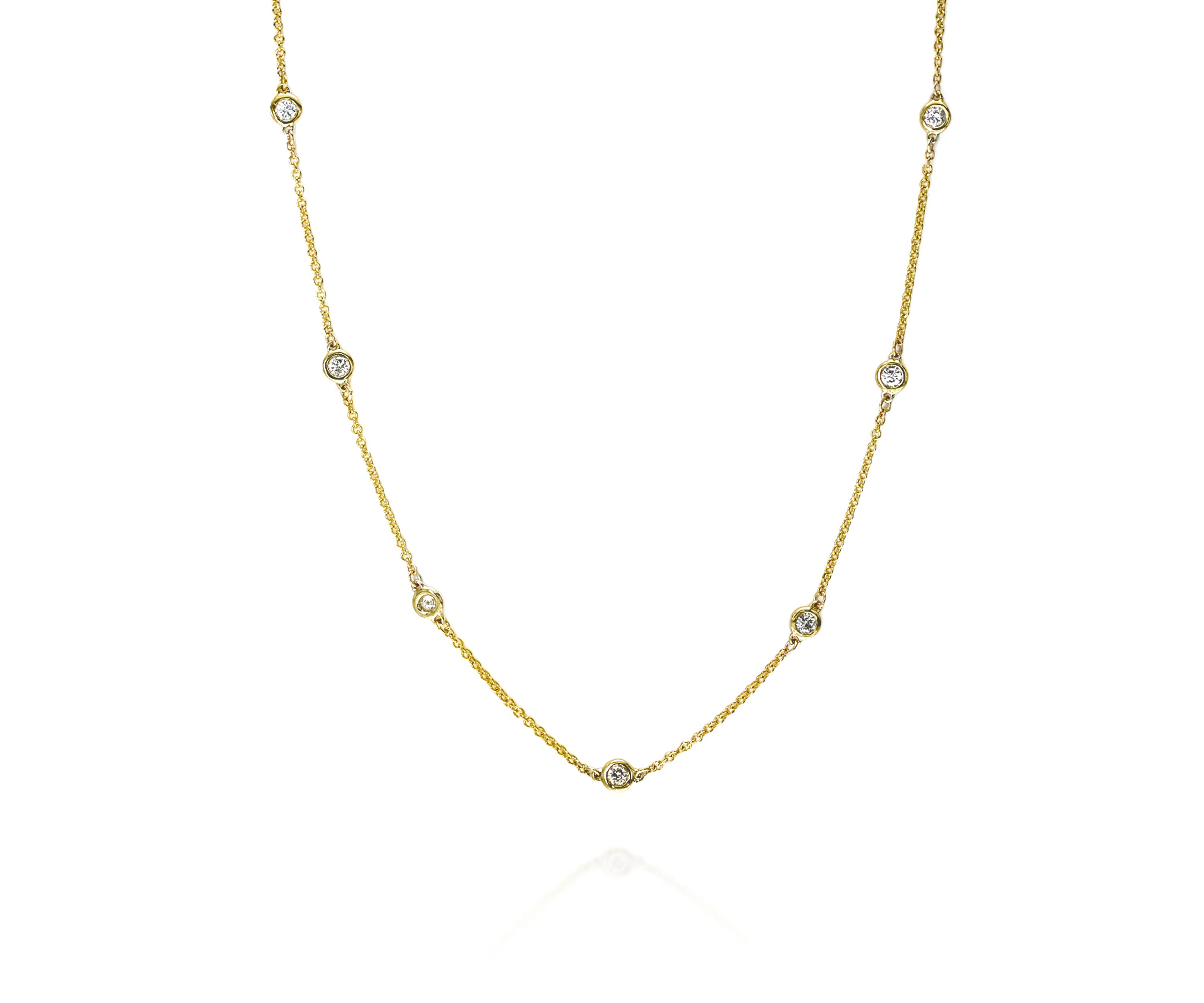 Diamond Necklace in 14K Yellow Gold