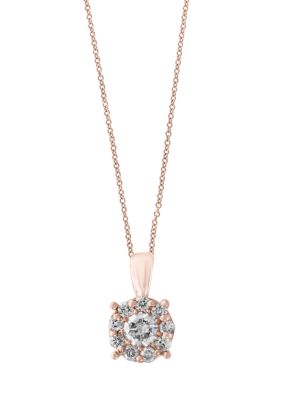 Effy 1/2 Ct. T.w. Diamond Pendant Necklace In 14K Rose Gold