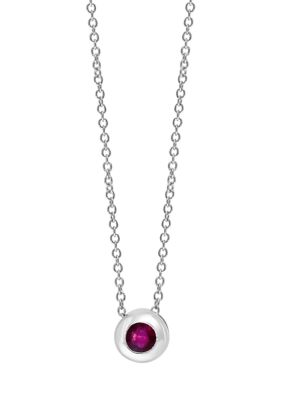 Effy 1/4 Ct. T.w. Ruby Pendant Necklace In 14K White Gold