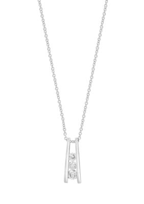 Effy 14K White Gold Diamond Pendant Necklace