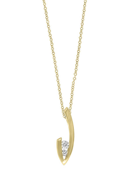 1/4 ct. t.w. Diamond Pendant Necklace in 14K Yellow Gold