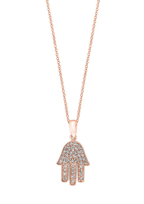 1/4 ct. t.w. Diamond Pendant Necklace in 14K Rose Gold