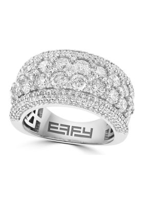 Effy 3.45 Ct. T.w. Diamond Band Ring In 14K White Gold, 7 -  0191120859569