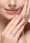 14K White Gold White Sapphire Ring