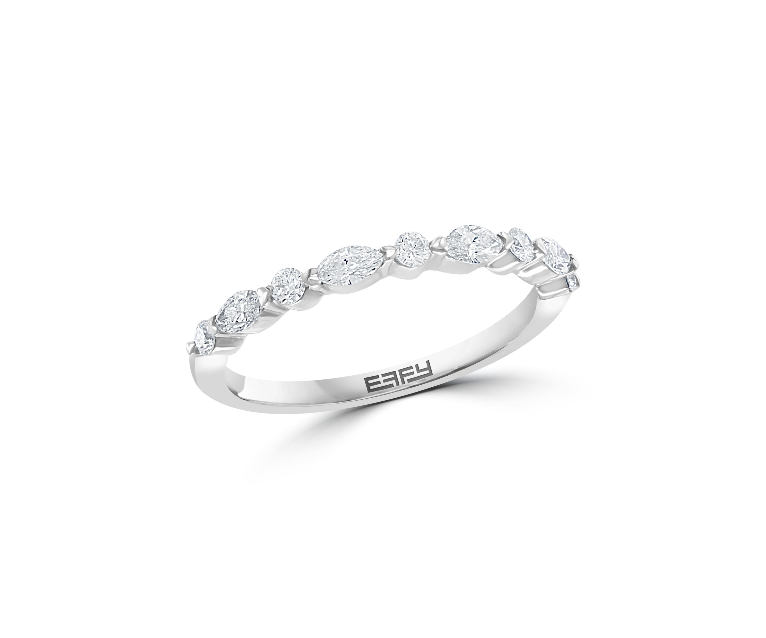14K White Gold 3/8 ct. t.w.  Diamond Band