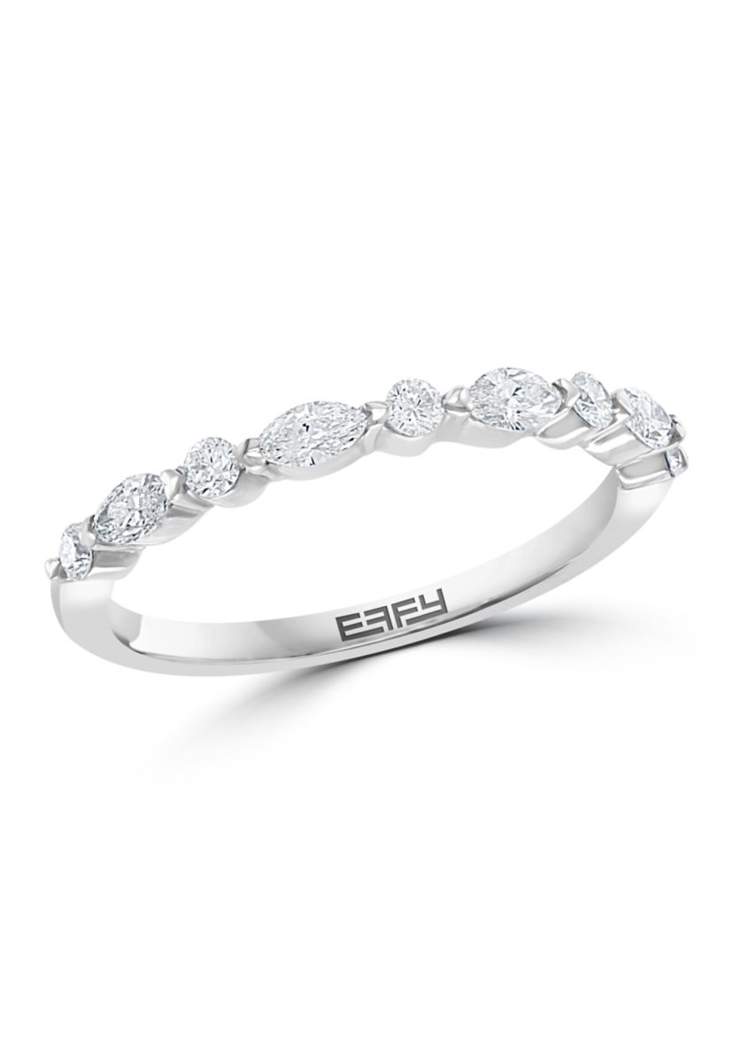 14K White Gold 3/8 ct. t.w.  Diamond Band