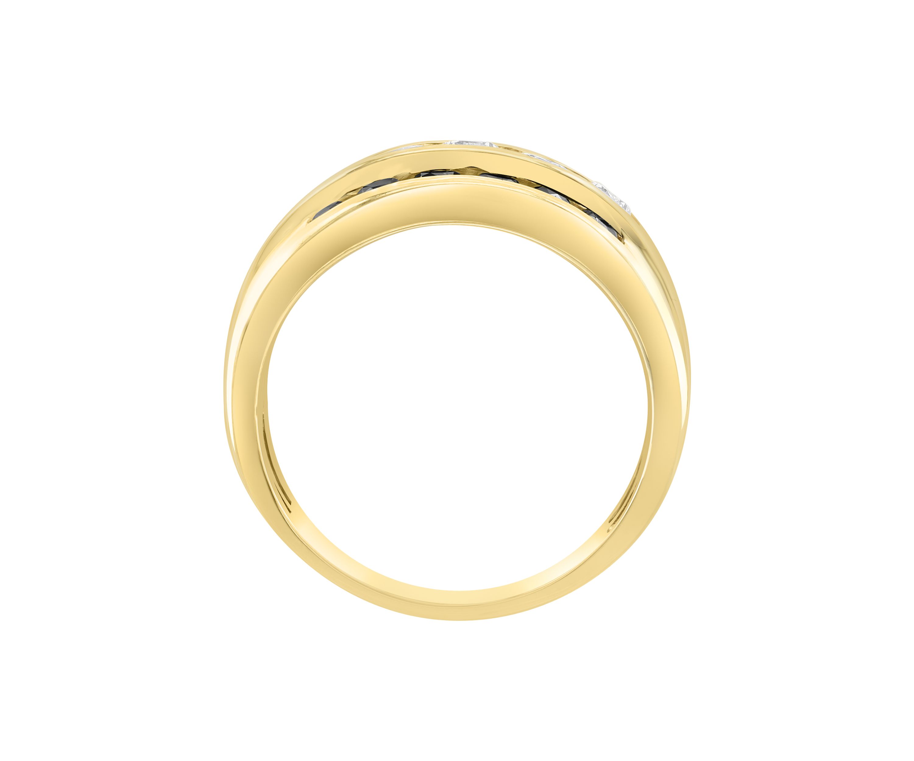 Mens 1.92 ct. t.w. Black Diamond Ring in 14K Yellow Gold