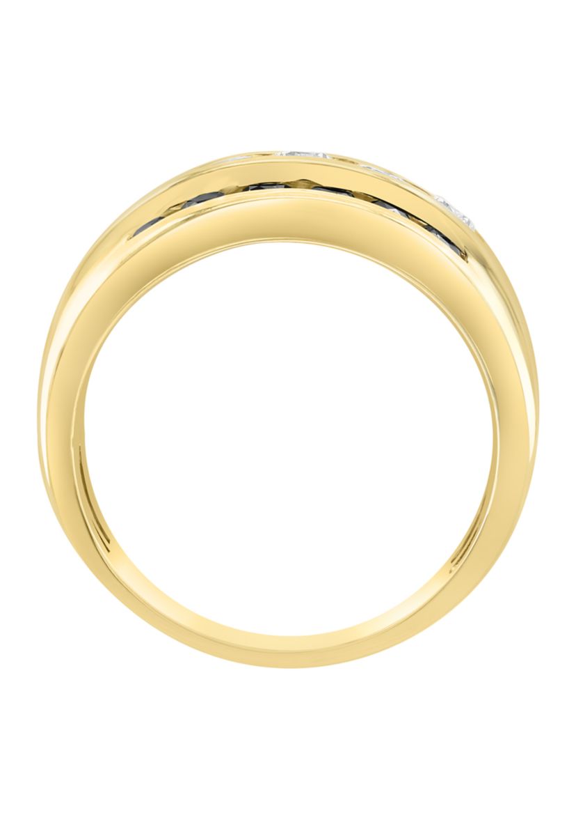 Mens 1.92 ct. t.w. Black Diamond Ring in 14K Yellow Gold