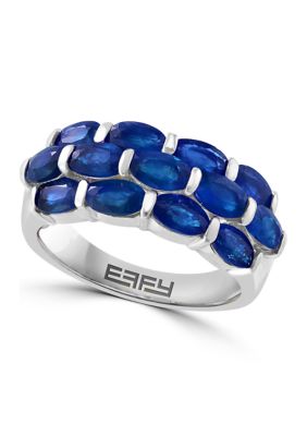 Effy 4.08 Ct. T.w. Sapphire Ring In 14K White Gold