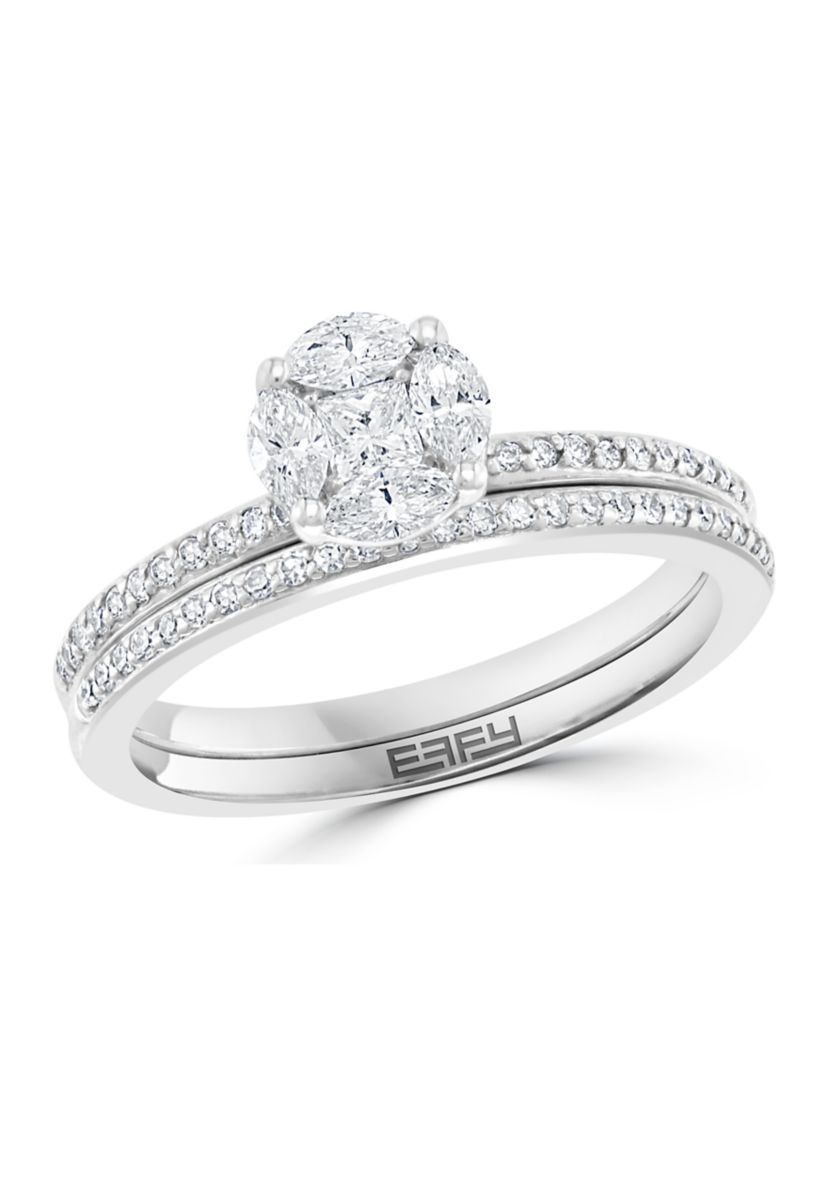 14k White Gold 1/2 ct. t.w. Diamond Ring