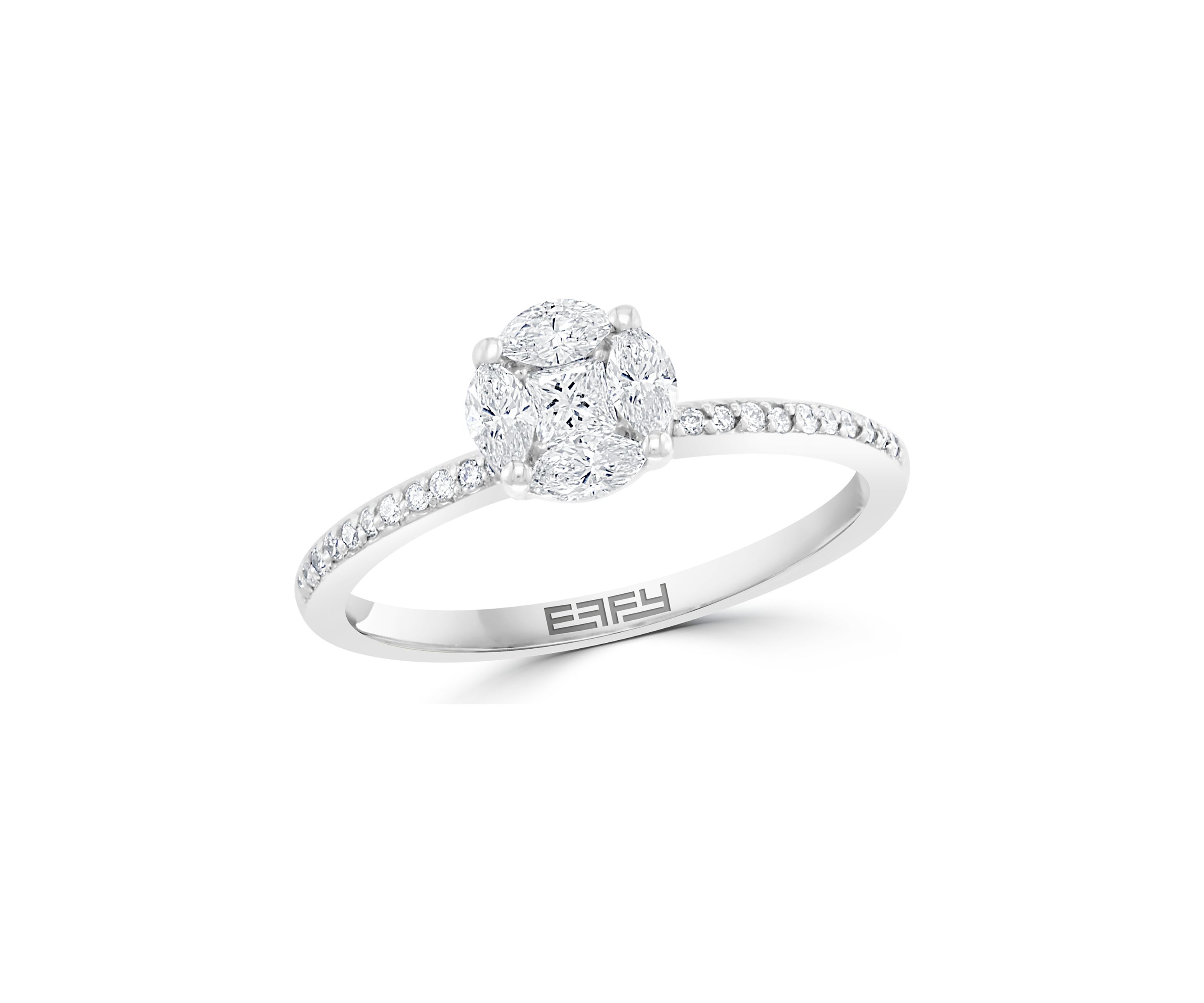 14k White Gold 1/2 ct. t.w. Diamond Ring